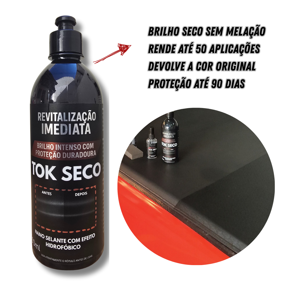 KIT FINALIZATION - Tok Seco 500ml + Flanela Micro Fibra 30x30 + Brinde!