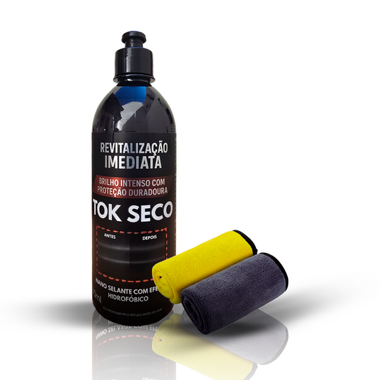 KIT FINALIZATION - Tok Seco 500ml + Flanela Micro Fibra 30x30 + Brinde!