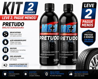 PRETUDO 500ml - BRILHO INTENSO E DURADOURO - ENVIO COM FRETE GRÁTIS!